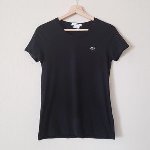 Lacoste basic black T 100% cotton